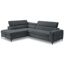 Ecksofa Nala Stoff Grau Dunkelgrau