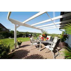 Skan Holz Echtglas-Dacheindeckung für Terrassenüberdachungen (im Austausch mit Polycarbonat)-Terrassenüberdachungen 434 x 250 cm
