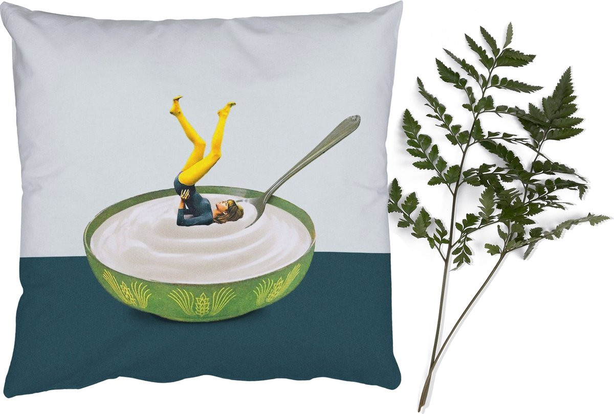 PillowMonkey Sierenkussen Retro Yoghurt 50 x 50 cm