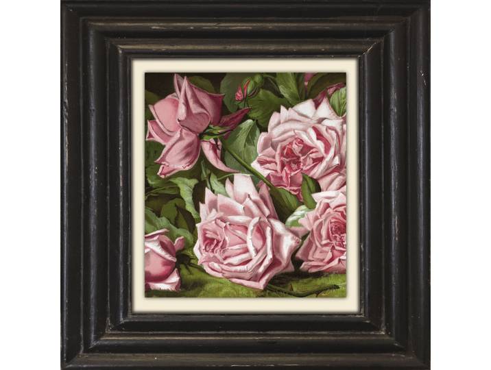 Leinwandbild QUEENCE Blumen , rosa (farbe bild(er): rosa), B:40cm H:40cm T:2cm, Canvas, Holzrahmen, Bilder, Leinwandbild, Premium-Leinwandstoff, Handarbeit aus Deutschland, 40x40cm