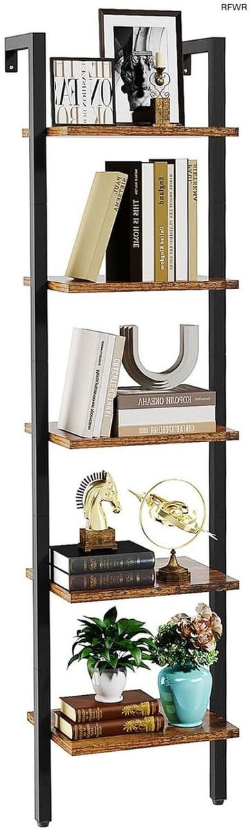 Industriële ladder boekenplank voor woonkamer, kantoor of balkon