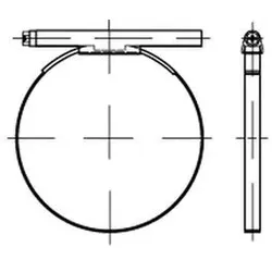 Schlauchschelle mit Schneckenantrieb - DIN 3017 - Form A 10-16/9 verzinkt