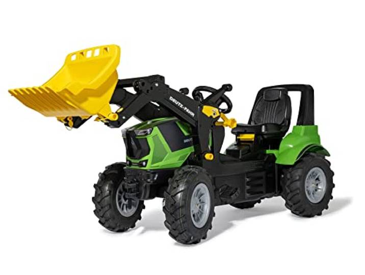 Rolly Toys 730094 rollyFarmtrac Deutz Agrotron 8280 TTV Tretfahrzeug (inkl. rollyTrac Lader, von 3-8 Jahre, Sitz längen-und höhenverstellbar, Luftbereifung), Groß