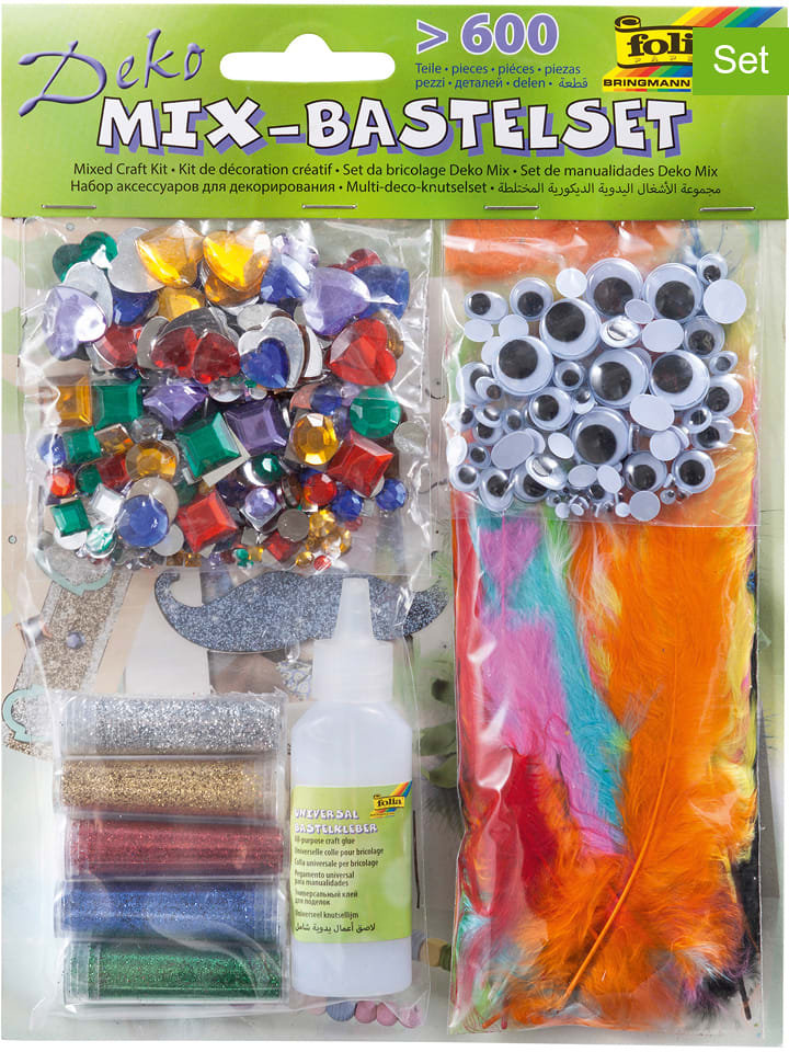 folia PAPER 607tlg. Bastelset "Deko-Mix" in Bunt - onesize