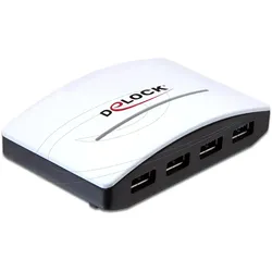 Delock USB 3.0 Hub (USB-B, 4 Ports), Dockingstation + USB Hub, Weiss