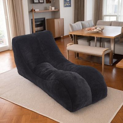 "59"" Polyester Bean Bag Sofa Chair with High-Quality Sponge and Soft Support and Lightweight Design"