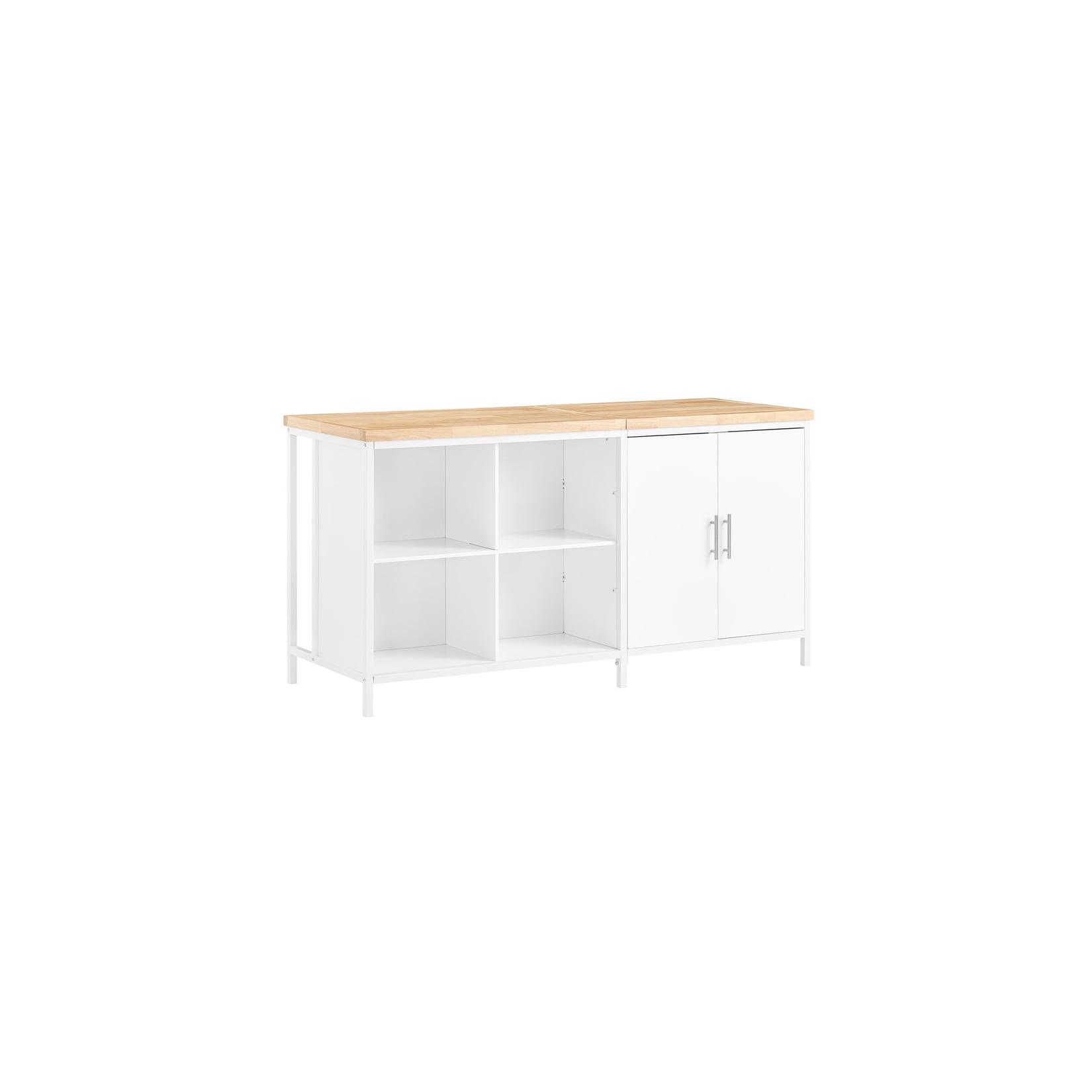 SoBuy Kücheninsel Weiß 170x60x88,5cm Industriell