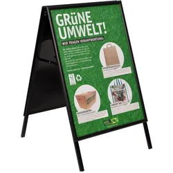 Update Displays, Prospektständer, Kundenstopper silber DIN A2 2 Fächer (A2)