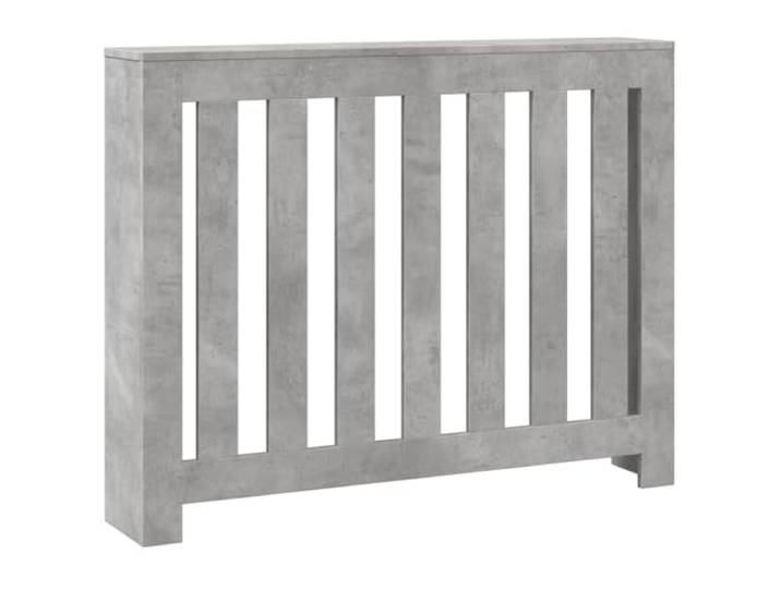vidaXL Cache-radiateur Gris béton 104x20x82 cm Bois d'ingénierie\, Bouchon de radiateur\, Cache-radiateur Haut\, radiateur à Profil réduit