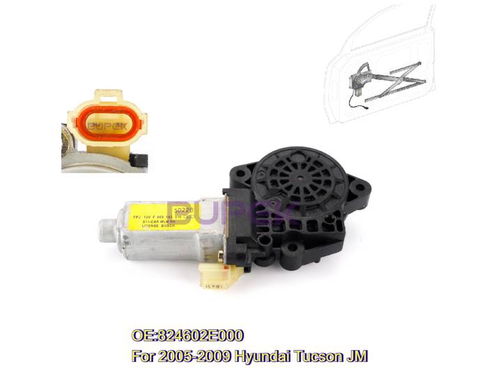 Moteur de lève-vitre électrique avant droit côté passager BUPEK pour Hyundai Tucson JM 2005-2009, remplacement du régulateur de vitre électrique 824602E000