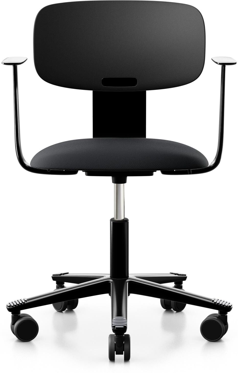 Schreibtischstuhl "HÅG Tion 2140", schwarz, H:79,3cm, Aluminium, Stühle, Schreibtischstuhl schwarz B/H/T: 79,3cm, Polyester