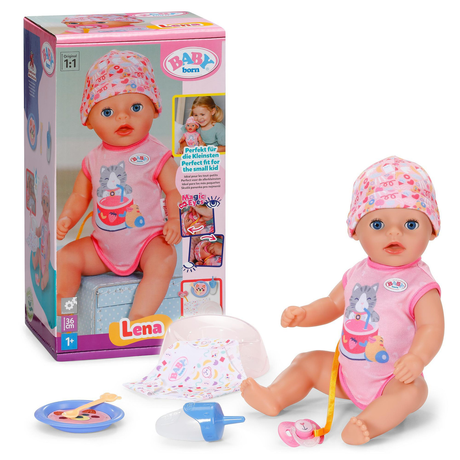 BABY born Lena pop, 36 cm, roze