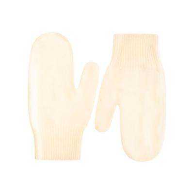 Fäustlinge ZWILLINGSHERZ, Damen, weiß (wollweiß), Strick, Kaschmir, unifarben, Handschuhe Fäustlinge, aus reinem Kaschmir