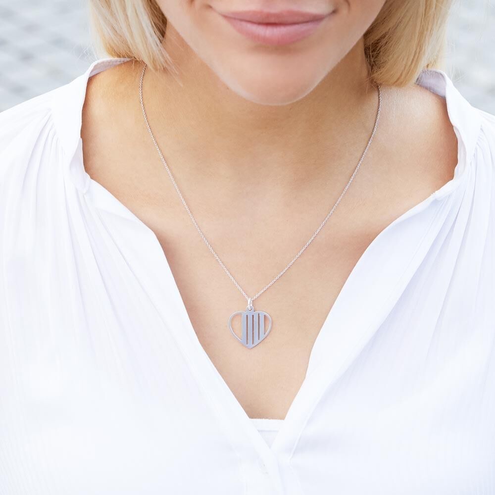 Unique Sterlingsilber Anhänger in Herzform, gravierbar silber