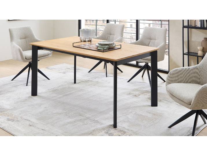 Dining Esstisch DT100 in Holz Eiche mit Auszug