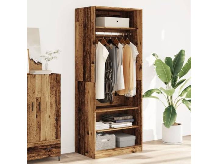 HKLGBVCR Kleiderschrank, altes Holz, 80 x 50 x 200 cm