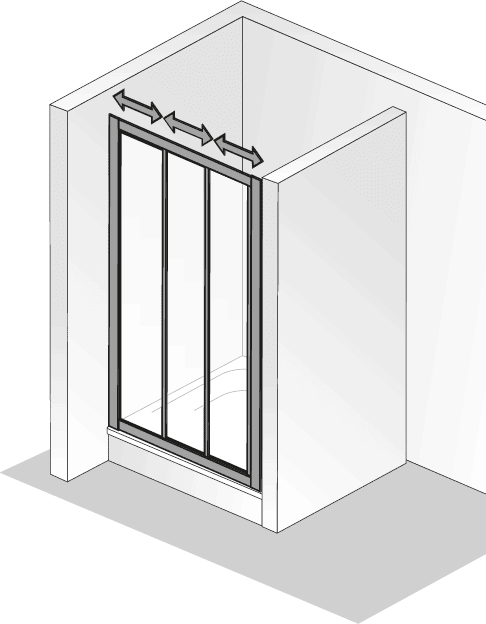 HSK Duschkabinenbau KG HSK Favorit Gleittür, 3-teilig 100xxx