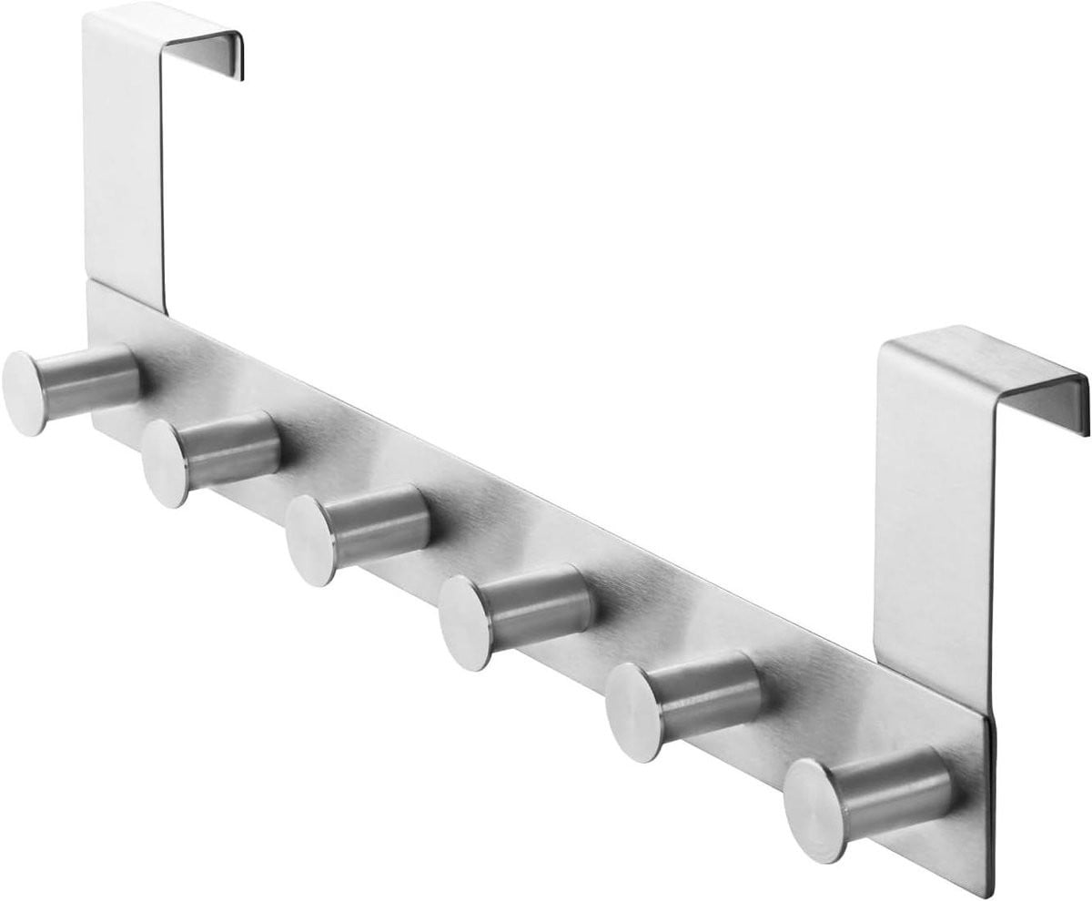 Deur kapstok over de deur hanger in mat roestvrij staal, 380 mm