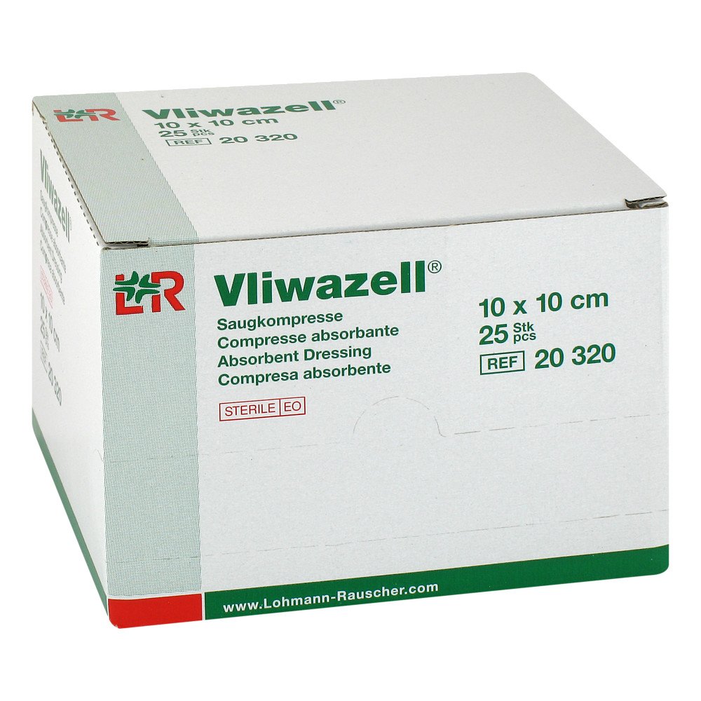 1001 Artikel Medical GmbH Vliwazell Saugkompressen 10x10 cm steril 09178627