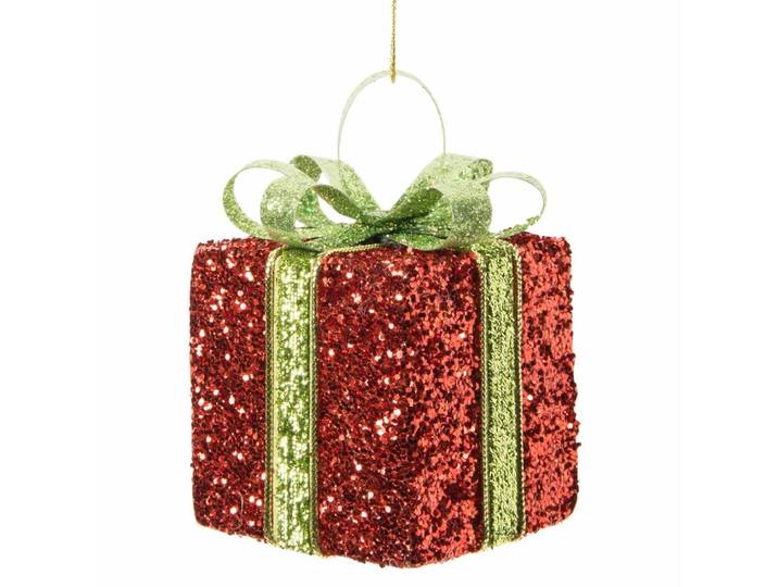 Weihnachtsdeko Geschenk rot und grün