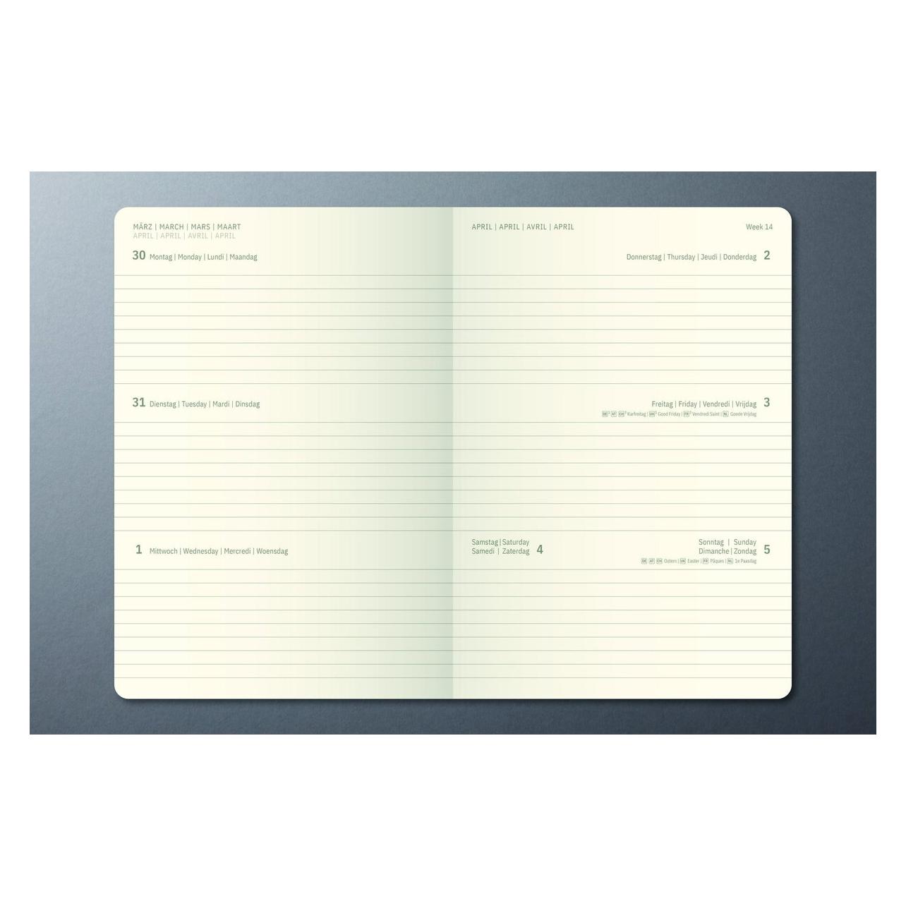 Sigel Wochenagenda Conceptum 2027, ca. A5, dunkelblau (A5, 1 Woche / 2 Seiten) (C2762)