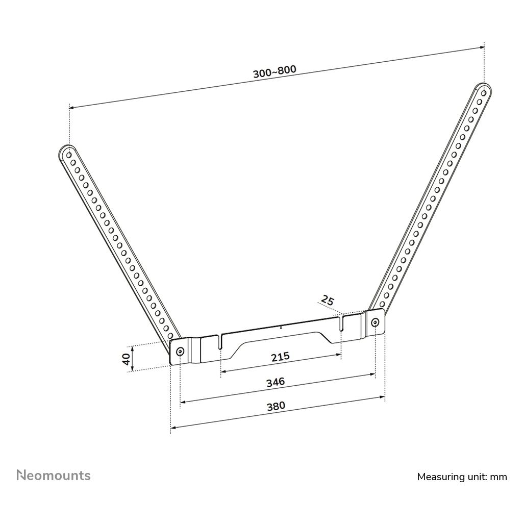 Neomounts TV mount for Sonos Ray - easy (1 Stk., Ständer, Wandmontage, Nicht beweglich) (AV35-724WH1)