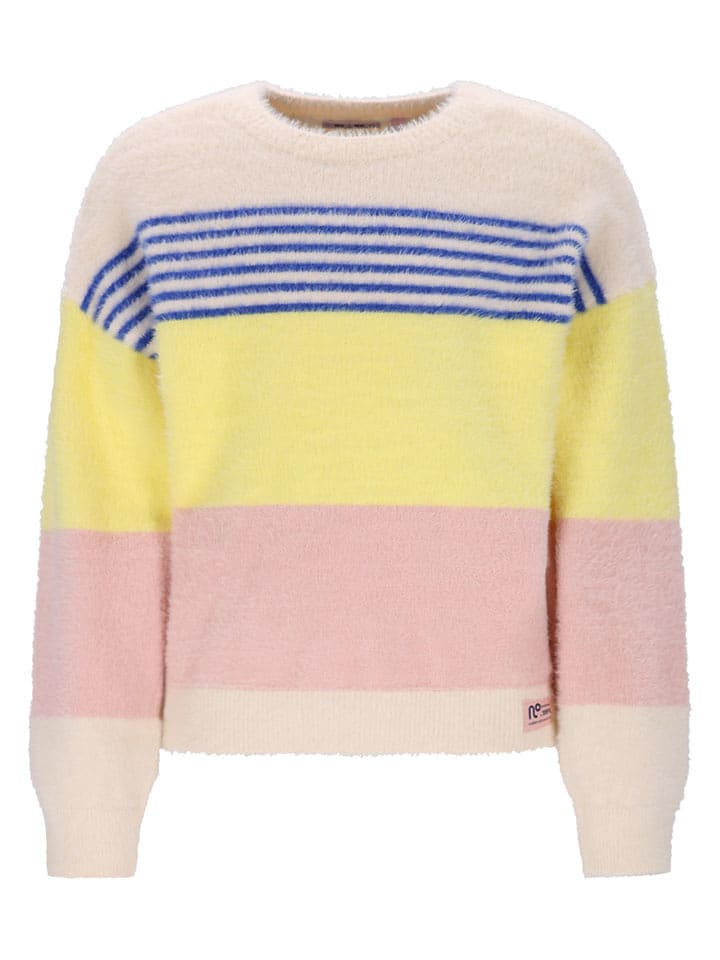 No-No Pullover "Kendra" in Gelb/ Rosé/ Creme - 122/128