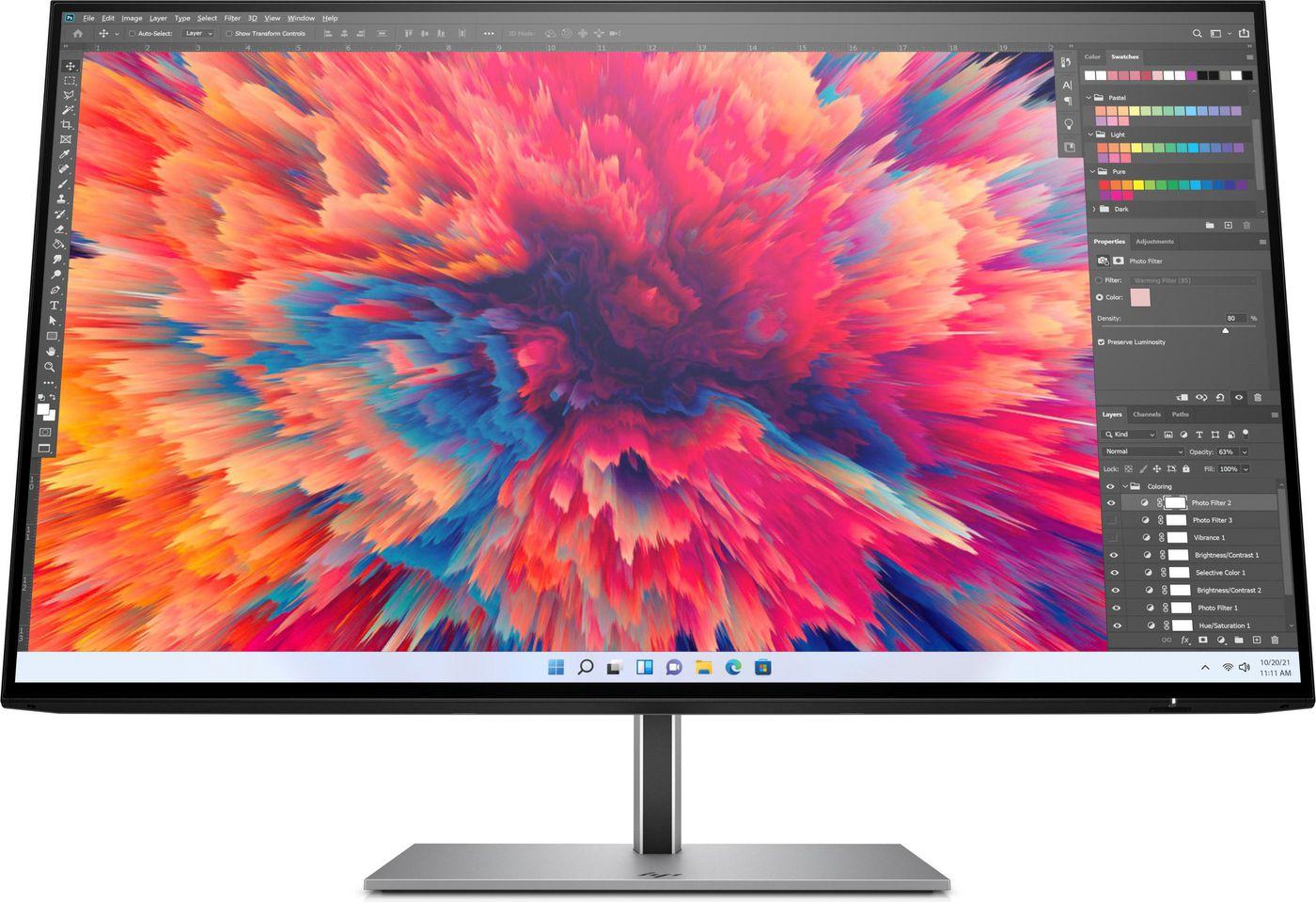 HP Z24q G3 QHD-Display, 60,5 cm (23.8"), 2560 x 1440 Pixel, Quad HD, LCD, 5 ms, Silber