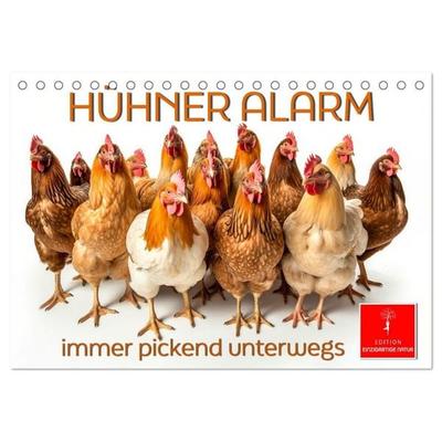 Hühner Alarm (Tischkalender 2027 DIN A5 quer), CALVENDO Monatskalender