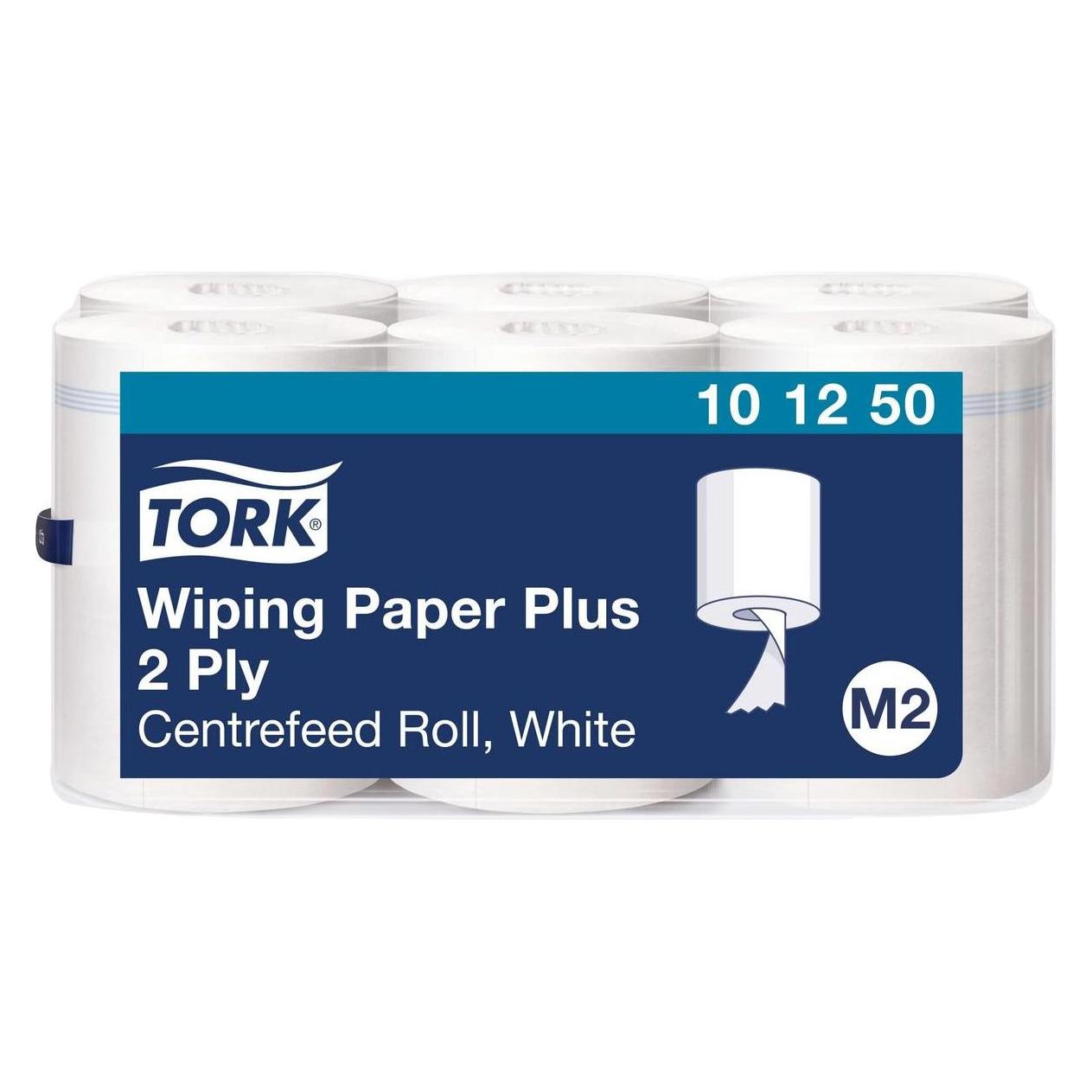 Tork Håndklaederulle Plus M2 2-lag 160 m uden Hylse Hvid,6 rl/krt (6x) (SCA101250)