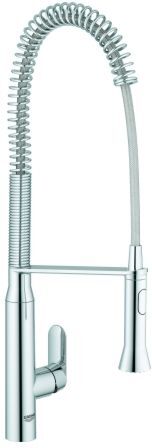 Grohe K7 Profi-Spültischarmatur 32950000 chrom, schwenkbarer Auslauf, Profibrause