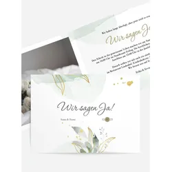 Hochzeitseinladung selbst gestalten mit Spruch und Fotos im Onlinedesigner bei Meine-Kartenmanufaktur.de