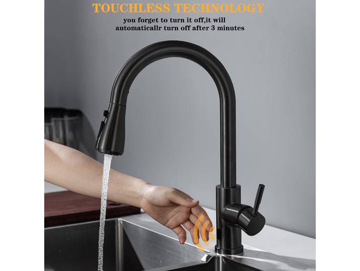 Robinets de cuisine intelligents sans contact, grue pour capteur, robinet d'eau de cuisine, mélangeur d'évier, robinet rotatif sans contact, capteur mélangeur d'eau