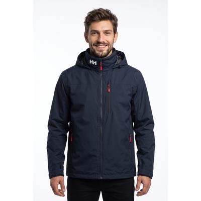 Funktionsjacke HELLY HANSEN "CREW HOODED MIDLAYER JACKET 2", Herren, Gr. M, blau (navy), Obermaterial: 100% Polyester, Jacken Funktionsjacke, sportlicher Stil, für vielseitige Outdoor-Aktivitäten