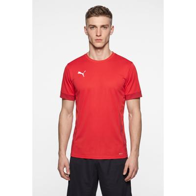 Fußballtrikot PUMA "TEAMGOAL MATCHDAY JERSEY", Herren, Gr. S, rot (puma rot, puma weiß, fast rot), Interlock, Obermaterial: 100% Polyester, unifarben, regular fit normal, Rundhals, Trikots Fußballtrikot, Trikot, für Sportmode und Streetwear, mit...