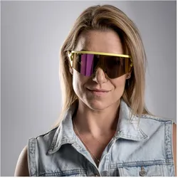 Tripoint, Unisex, Sportbrille, sonnenbrille chobe (Violett mit gelbem Logo), Violett, Gelb