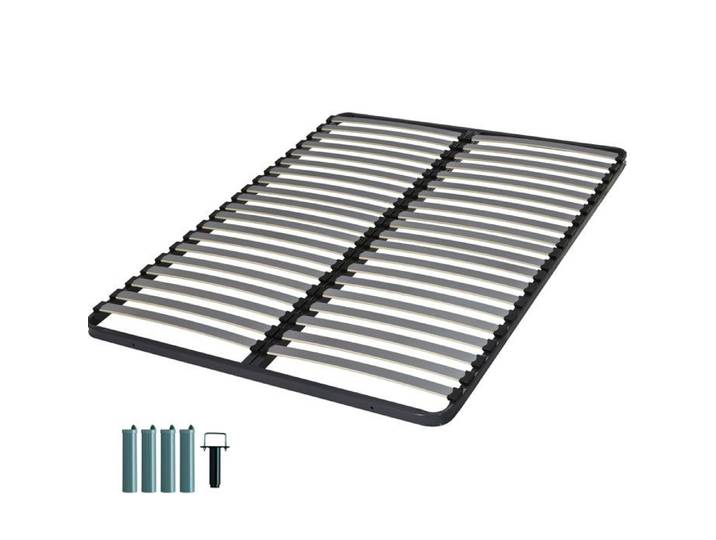 Sommier + jeu de pieds 140x200 Epsilon 2x21 lattes