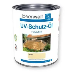 Holzpflegeöl Universal 0,75 Liter – UV-beständiges Holzöl – transparenter Anstrich – Holzschutzmittel für den Außenbereich