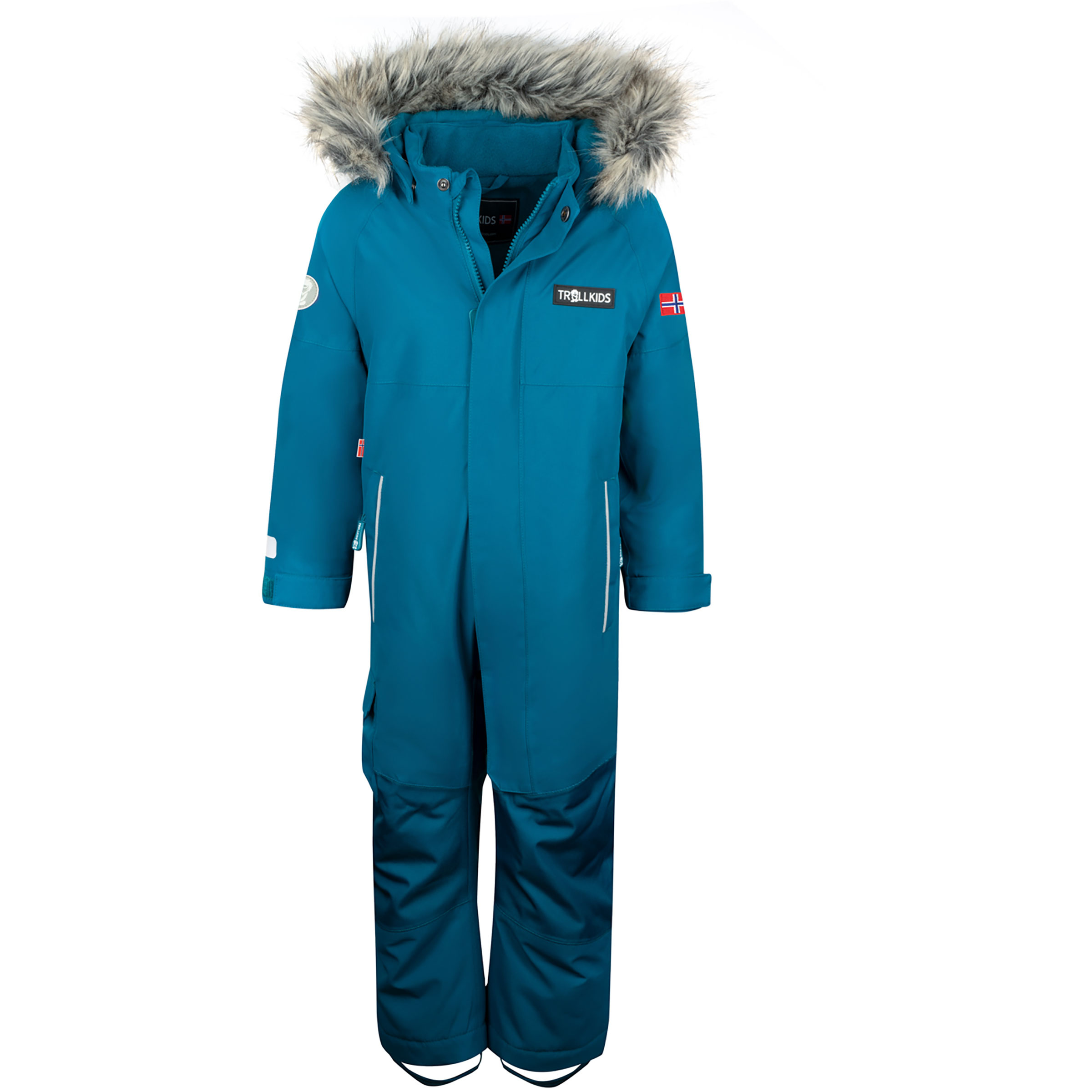 Trollkids Kirkenes Schneeanzug Kinder Overalls blau Größe 92 Lifestyle Winddicht Wasserabweisend