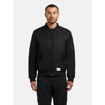 Bomberjacke KHUJO "Adon", Herren, Gr. XL (54), schwarz, Material: 100% Nylon, gerade hüftbedeckend, Rippstrickbündchen, Jacken Bomberjacke, Leichte Winterjacke in Shiny-Optik