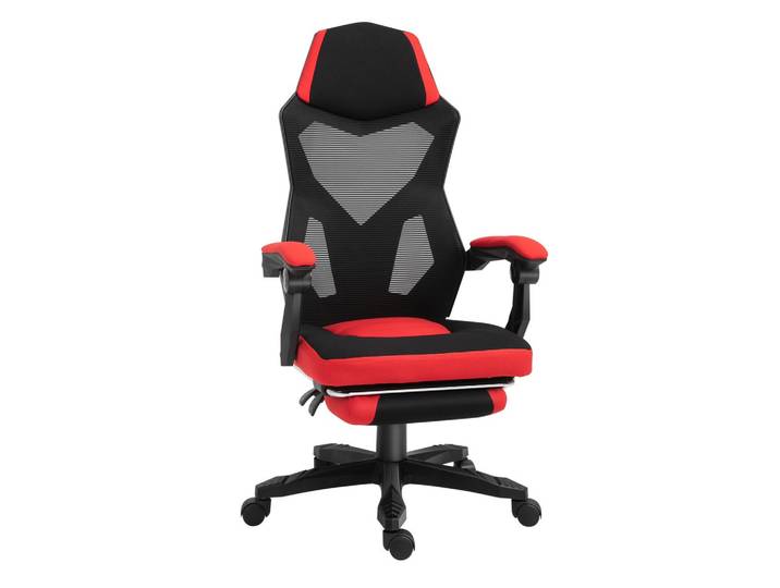 ERGONOMISCHER Bürostuhl, Schwarz+Rot