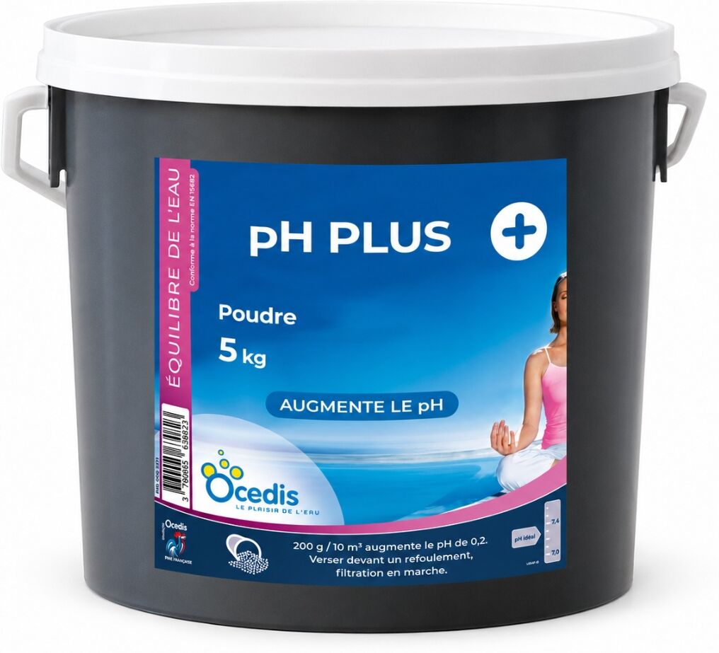 Traitement piscine OCEDIS Correcteur de pH piscine pH plus poudre seau 5kg