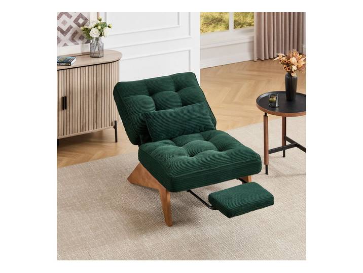 HAUSS SPOLE Relaxsessel Moderner verstellbarer rückenfreier Loungesessel mit Fußstütze