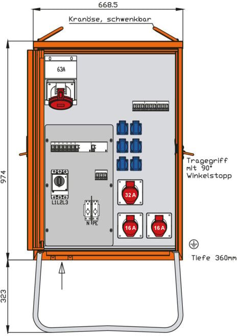 Walther Werke Armoire de distribution 55kVA WV0363R1 ; walther_werke (5622105)