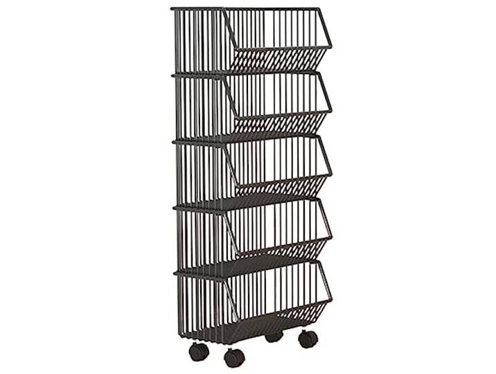 HGYNBCP Mobiles Lagerregal, 3-stöckiger Wagen mit Rollen for Badezimmer und Küche(Five Layers)