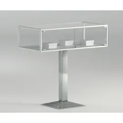 Ausstellungsvitrine Glas Metallsockel JT-A1PFP