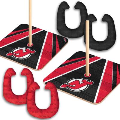 Skip's Garage New Jersey Devils NHL Horseshoe Bag Toss Game