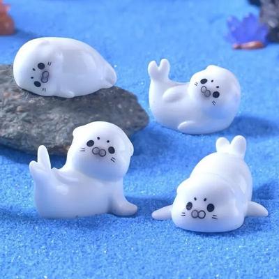 Uplifted Goods Ocean Series Mini Resin Figurines For Aquarium And Decor 4pcs
