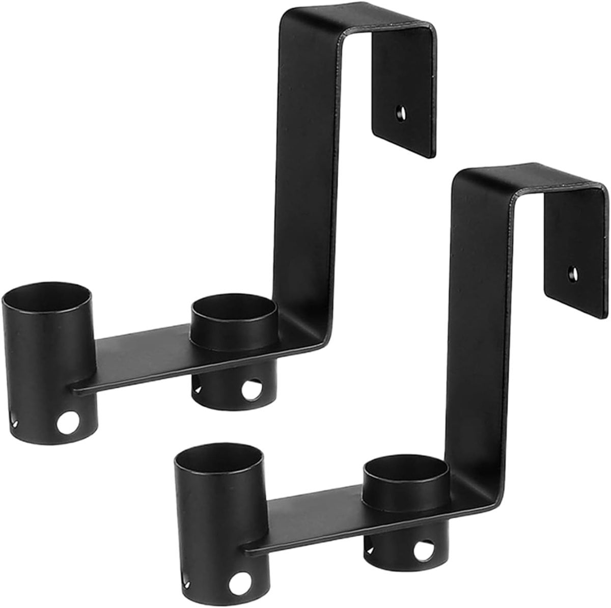 Zwembadpaalhanger Zwart - Roestbestendig Staal - Dubbele Verpakking