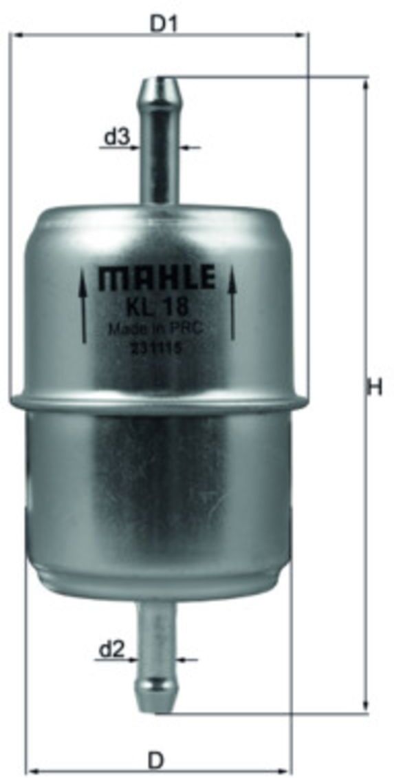 Kraftstofffilter MAHLE KNECHT KL 18
